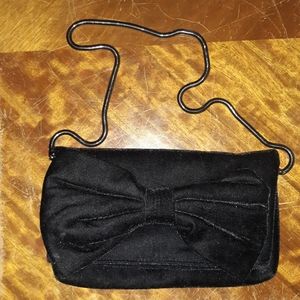 Betsey Johnson Velor Bow Purse